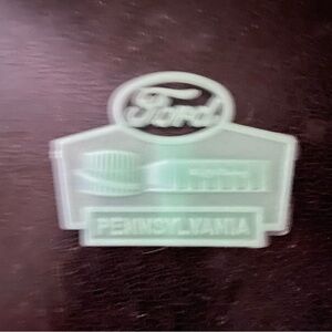 Vintage 60s 1960s Ford Motor Emblem Pennsylvania Glow in dark Green World’s Fair
